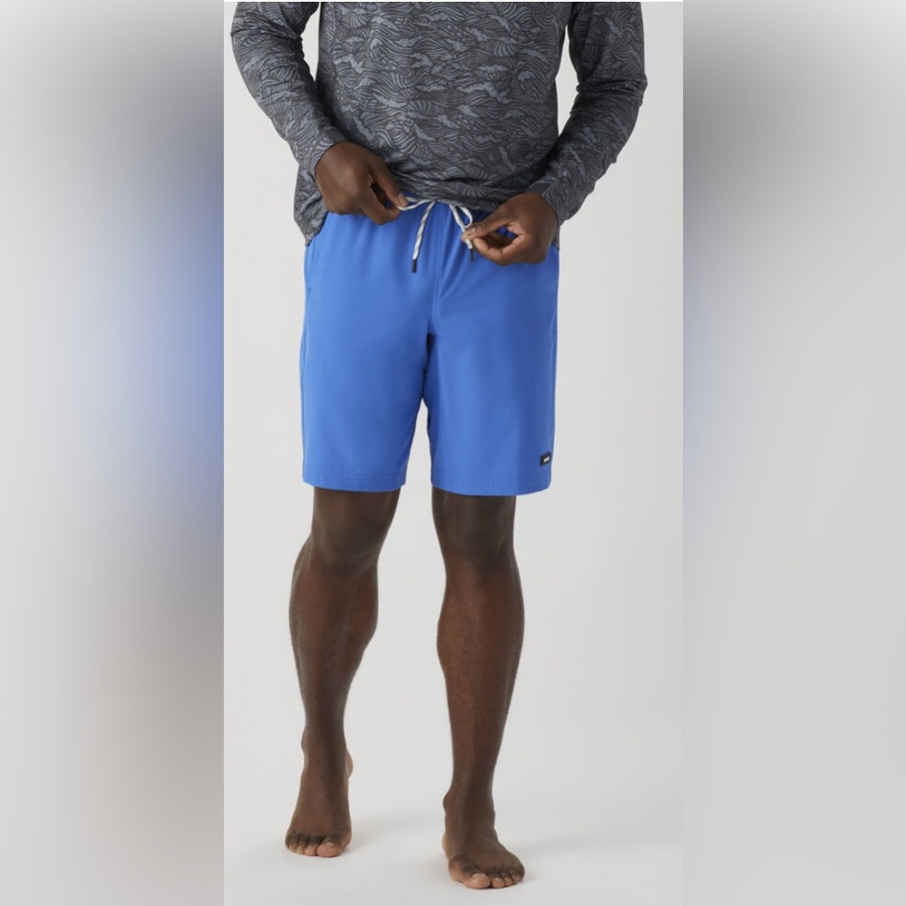 Duluth Trading Men's AKHG Lost Lake 10" Swim Shorts With Liner 2XL Blue NWT